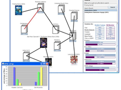 The Cinefile interface, showing several user-defined categories, and comparing "Realistic Cartoons" with "Old Mysteries."