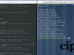 Run of an example test.