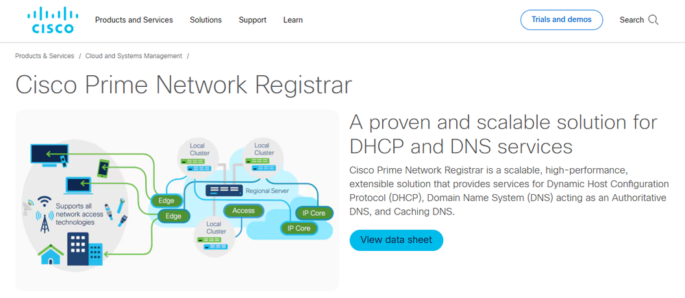Cisco Prime Network Registrar Screenshot 1
