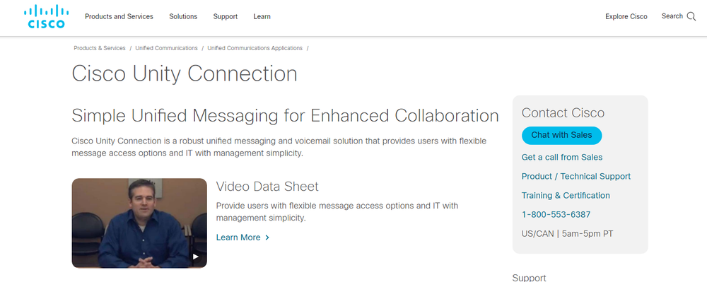 Cisco Unity Connection Screenshot 1