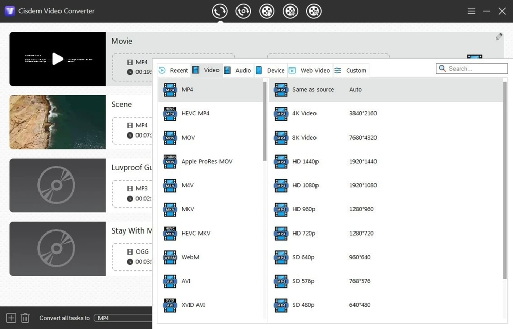 Cisdem Video Converter Screenshot 1