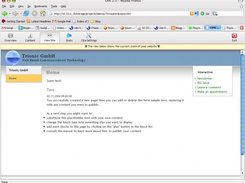 CMS interface: preview of the current page