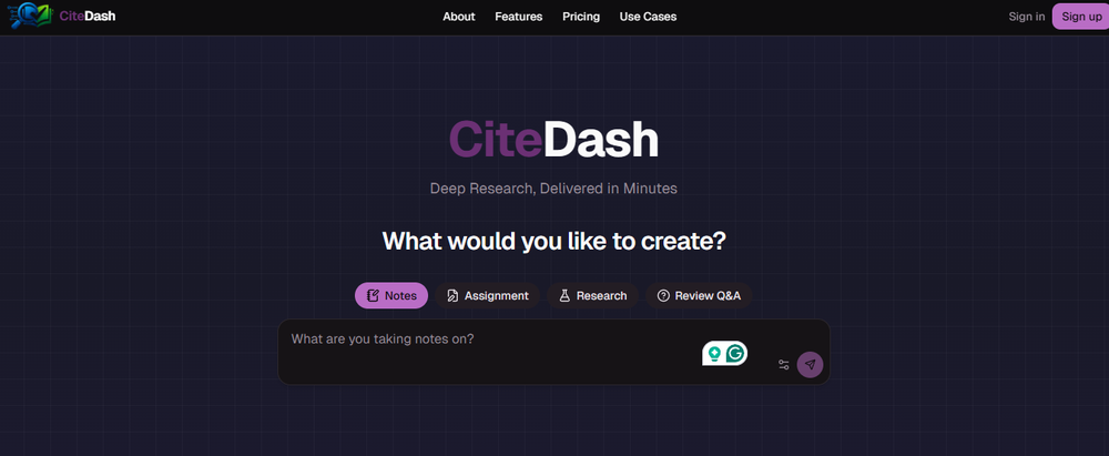 CiteDash Screenshot 1