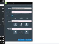 Screenshot of how to add a new database relationship without code using the CitizenDeveloper platform tools.