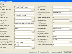 Server settings (Windows, V1.6)