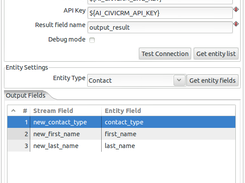 CiviCRM Output Step Screenshot