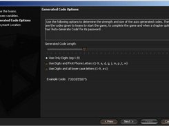 Deployment wizard - Password options.