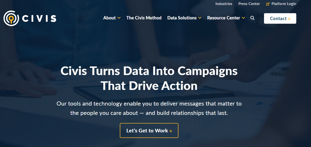 Civis Analytics Platform Screenshot 1