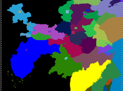 Provinces in China by real position on the map