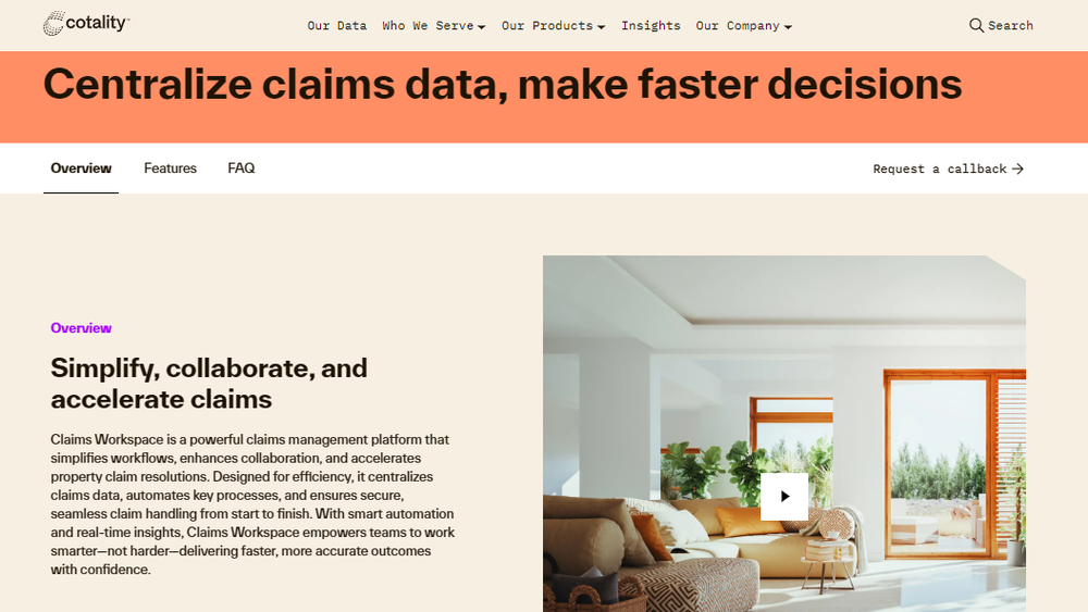 Claims Workspace Screenshot 1