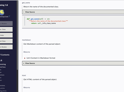 A documented class automatically generated in HTML