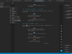 Screenshot of script search feature in Clapperbie