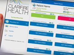 Clarifire Health Software on Tablet