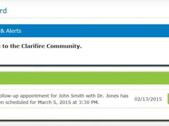 Clarifire Health Messages and Alerts