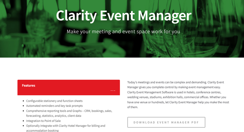 Clarity Event Manager Screenshot 1