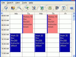 Class Scheduler Main Screen