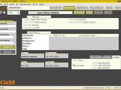 InfoBook - displaying the profile for a single student.