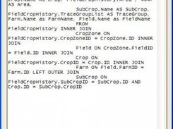 SQL syntax Entry Screen