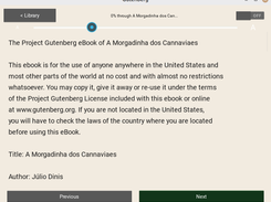 project Gutenberg reader