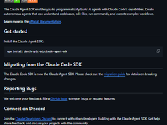 Claude Agent SDK Screenshot 1