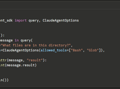 Claude Agent SDK Screenshot 1