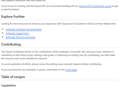 Claude Cookbooks Screenshot 1