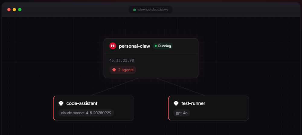 ClawHost Screenshot 1