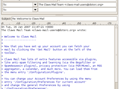 Claws Mail Screenshot 1
