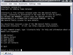 Starting the clContacts user interface