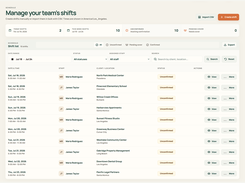 Import an existing schedule by CSV or add shifts manually, then send assignments to staff for confirmation.