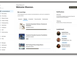 Courses, progress, and compliance visibility in one place.