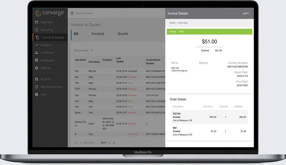 Virtual terminal for payment processing