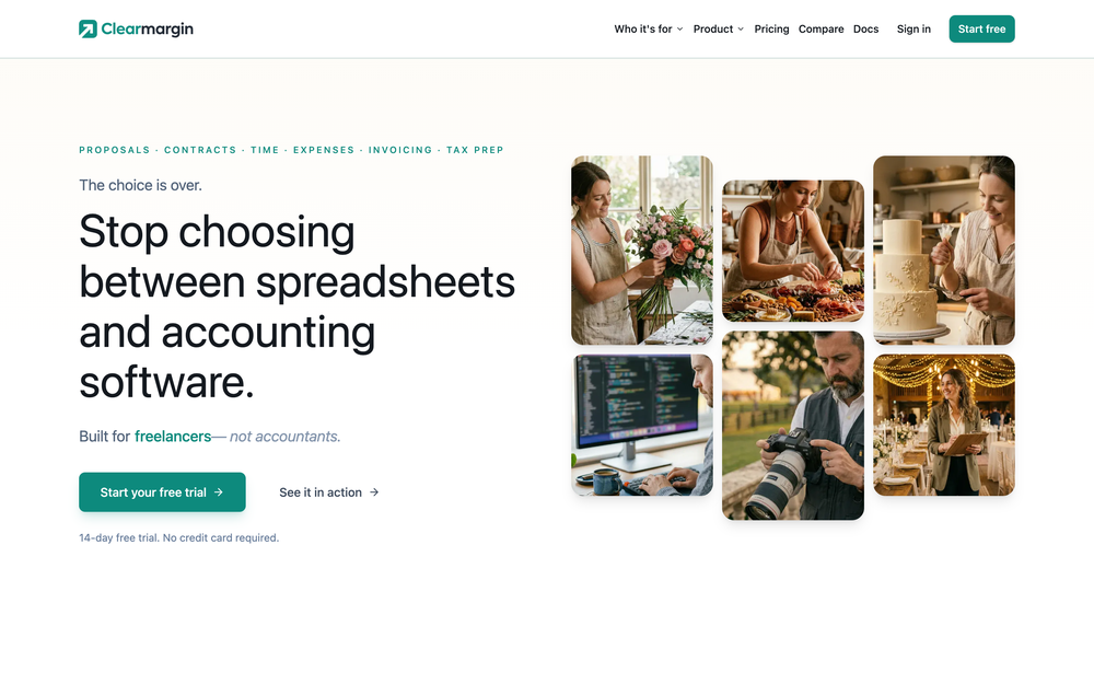 Clearmargin Homepage