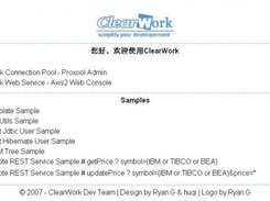 ClearWork Web Application Index Page