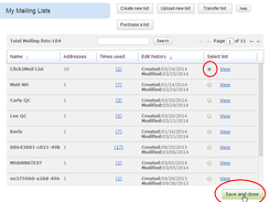 Click2Mail Mailing Online - My Mailing Lists