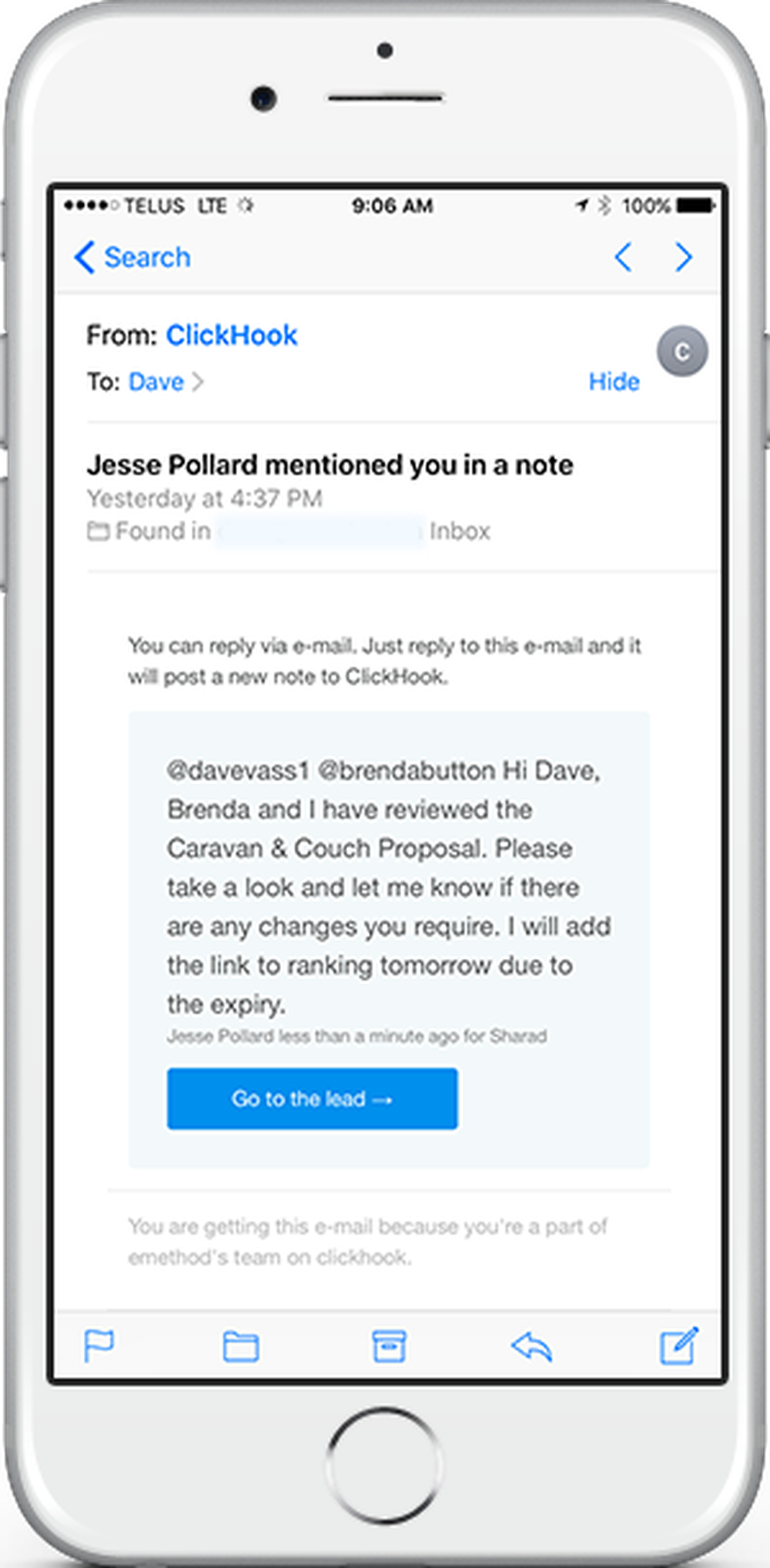 ClickHook: Responding To Notes Right From Your Email