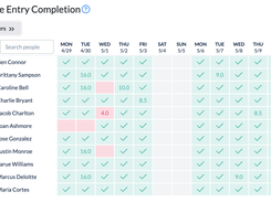 Time Entry Completion Dashboard