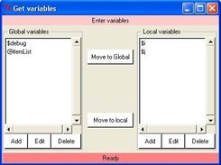 Enter variables