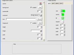 Enter the widget options
