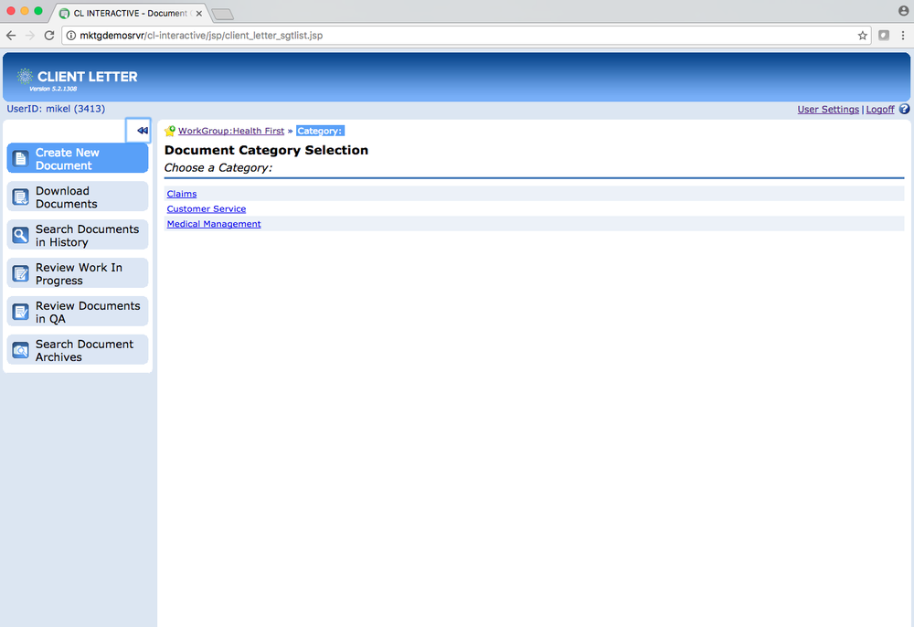 Browser-based UI for creating content