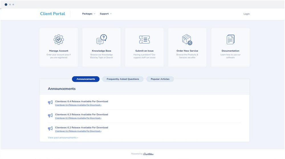Clientexec Screenshot 1