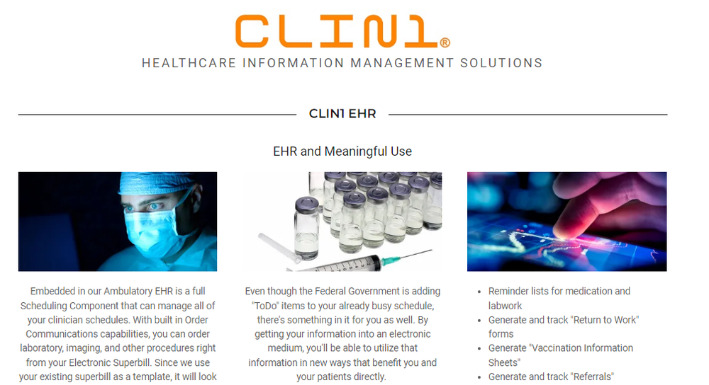 CLIN1 EHR Screenshot 1
