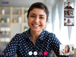 Group telehealth calls in Cliniko on a desktop