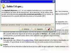 Ventanas de bienvenida y Tips informativos