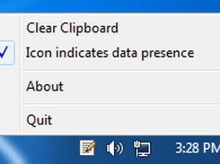 Tray icon menu