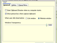 Clipboard Shooter - Setting Interface (General settings)