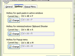 Clipboard Shooter - Setting Interface (Hotkey settings)