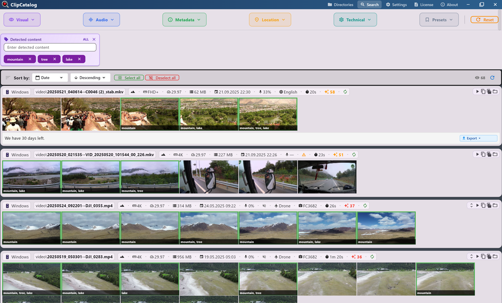 Search your video library by AI tags