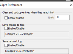 Clipro's Preferences Dialog