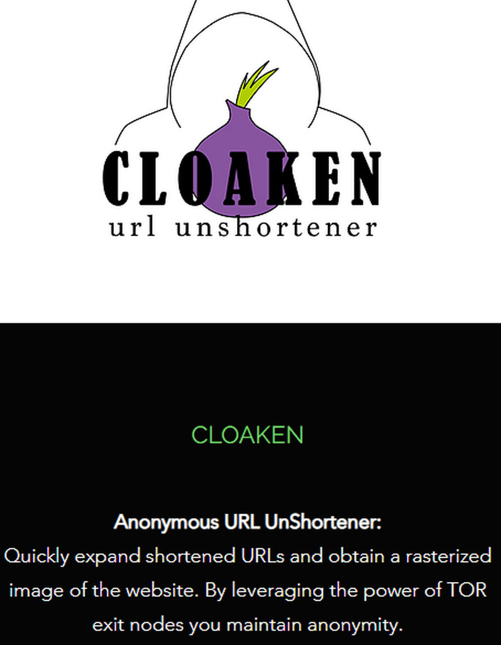 Cloaken URL Unshortener Screenshot 1